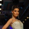 Model on the ramp at Ganjam Nagappa show at the India International Jewellery Week on Day 3