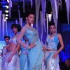 Models on the ramp at India International Jewellery Week on last day
