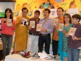 Khichdi (the Movie) cast & crew - destroy pirated CDs of the movie - as a symbolic gesture against anti-piracy