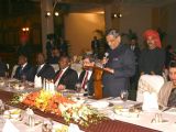 S M Krishna with Senegalese Foreign Minister Madicke Niang in New Delhi