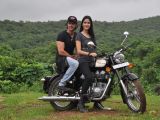 Katrina ride bike with Hrithik as pillion to promote their film 'Zindagi Na Milegi Dobara', Filmcity