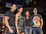 John, Deepika, Chitrangada and Akshay unveil 'Desi Boyz' Shoppers Stop clothing line at Inorbit, Mumbai
