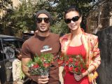 Prateik and Amy celebrate Valentines day with students of MMK college