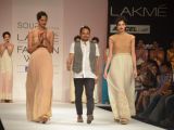 Model on the ramp for designer Sougat Paul on Lakme Fashion Week day 5 in Mumbai