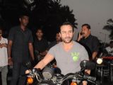 Saif Ali Khan takes a bike ride to promote Agent Vinod