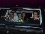 Uday Chopra with Nargis Fakhri and Jugal Hansraj at PVR Cinemas to watch Hollywood film The Dark Knight Rises