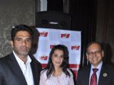 Bollywood actor Sunil Shetty with wife Mana Shetty attend a Press Conference on Hepatitis B in Mumbai