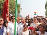 Ajay Devgan at flag hoisting ceremony for Republic Day at Vile Parle in Mumbai