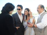Veena Malik with her husband Asad Bashir during their wedding reception