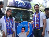 Sandip Soparrkar supporting BSP North-West candidate Pushpa Milind Bhole