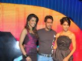 All the Best team Mugdha Godse, Ajay Devgan and Bipasha Basu, at MTV relaunch meet in Taj Land''s End
