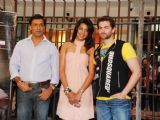 Neil Nitin Mukesh, Madhur Bhandarkar and Mugdha Godse at "JAIL" promotional event, Oberoi Mall in Mumbai