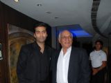 Karan Johar and Yash Chopra at the launch of YRF TV series with Sony at Hyatt Regency