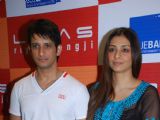 Tabu and Sharman Joshi at the promotional event of their upcoming movie "Toh Bat Pakki" at Riyaz Ganji store in Juhu, Mumbai