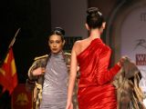Designer Ritu Beri with models during her show at the Wills Lifestyle India Fashion Week-2010, in New Delhi