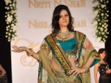 Model walks the ramp for designers Nirati and Neelam Shah