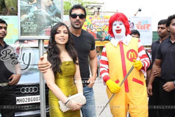 John and Pakhi at McDonalds to promote Jhoothi Hi Sahi at Andheri, Mumbai (102042)