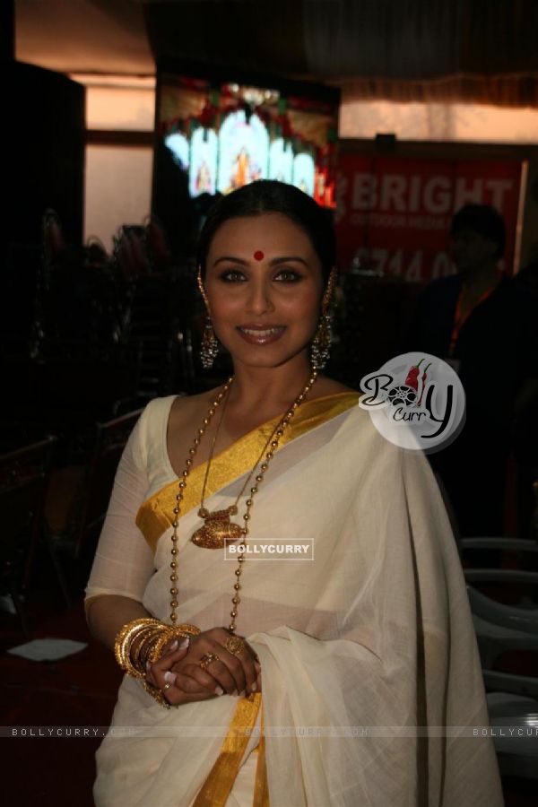 Rani Mukherjee attend a Durga Puja event