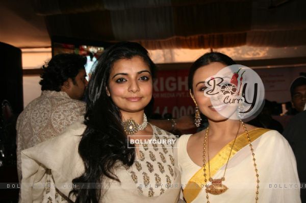 Rani Mukherjee and Vaibhavi Merchant attend a Durga Puja event