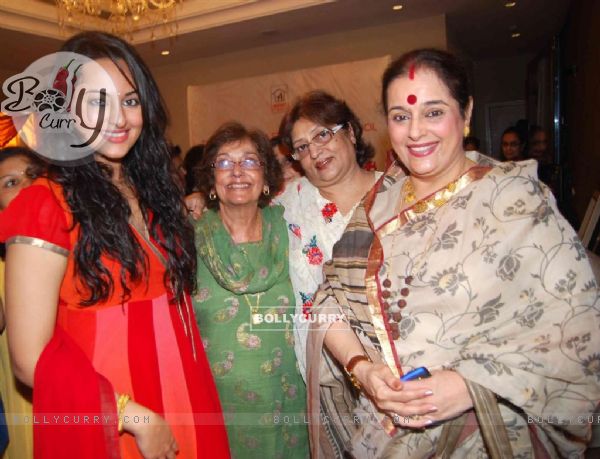 Sonakshi Sinha along with her mother Poonam Sinha at the charity event for underprivileged women and children at Mayfair Banquets in Worli, Mumbai