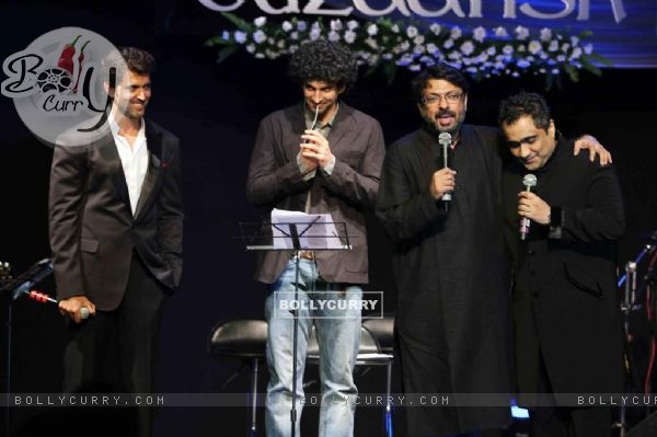 Hrithik, Sanjay Bhansali and Kunal at Music release of 'Guzaarish' at Yash Raj Studio, Mumbai (103066)