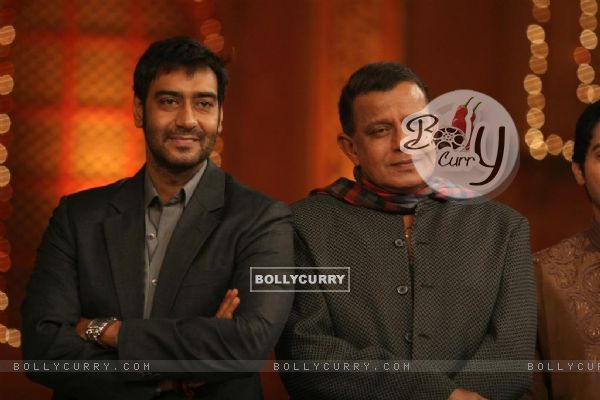 Ajay Devgan and Mithun on the sets of Colors Diwali show