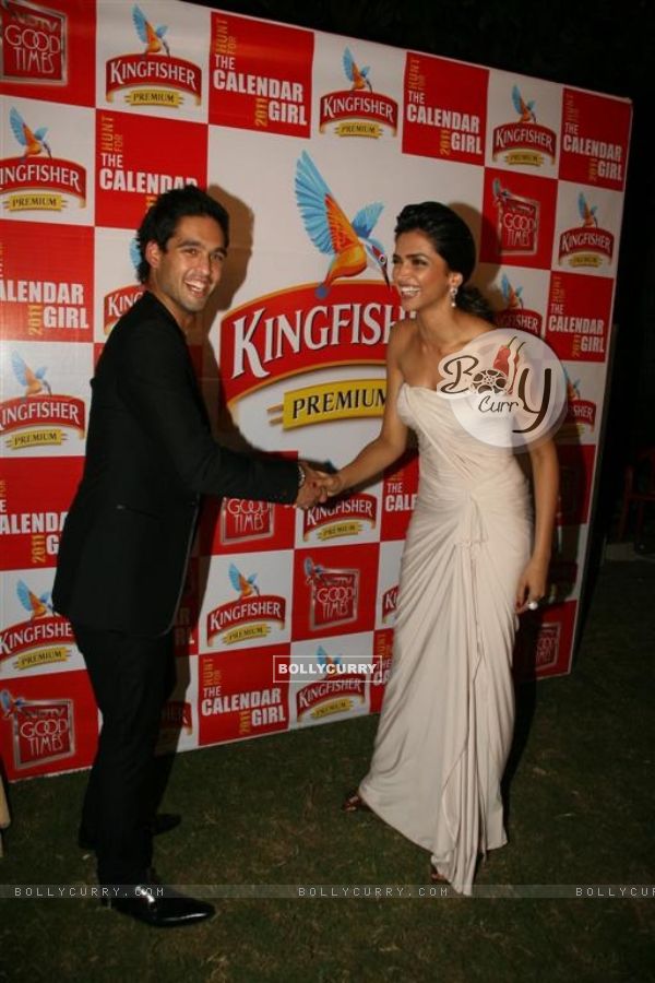 Deepika Padukone and Siddharth Mallya grace the Kingfisher Calender event at the Tulip Star, Mumbai
