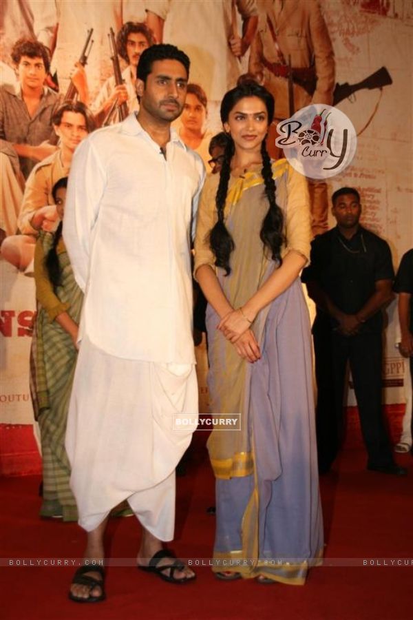 Abhishek and Deepika at Audio release of 'Khelein Hum Jee Jaan Sey'