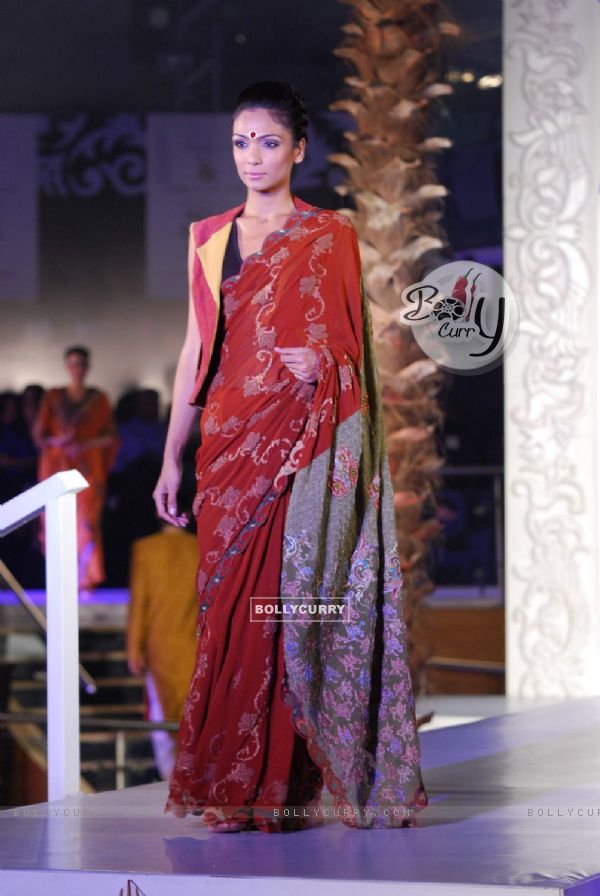 Model Walks for fashion designer Abhishek Dutta at Aamby Valley Indian Bridal Week day 4