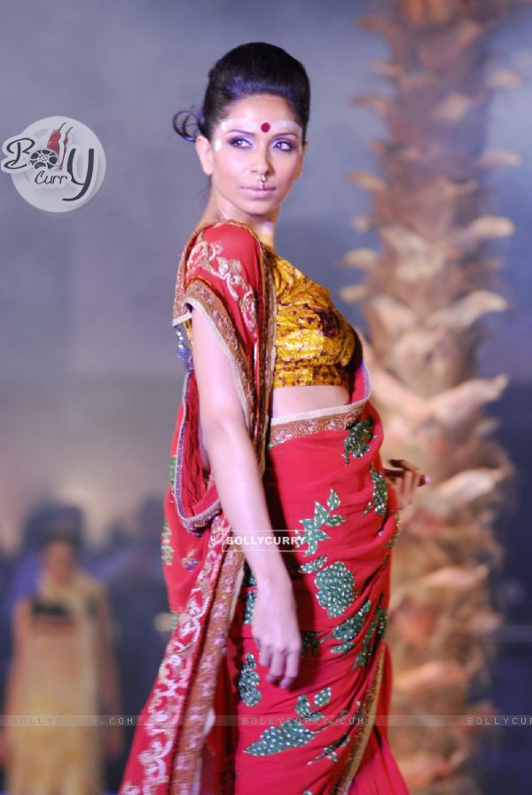 Model Walks for fashion designer Abhishek Dutta at Aamby Valley Indian Bridal Week day 4