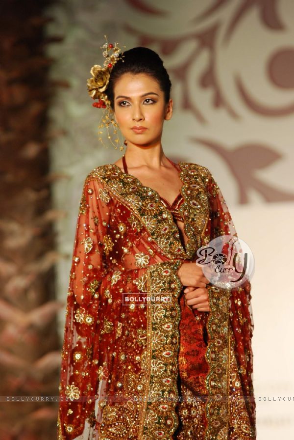 Model Walks for fashion designer Riyaz Ganji at Aamby Valley Indian Bridal Week day 4