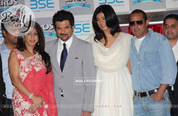 Anil Kapoor, Akshay Khanna and Sushmita Sen at 'No problem' mahurat at BSE