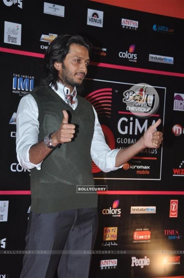 Ritesh Deshmukh at Global Indian Music Awards on Wednesday night at Yash Raj Studios