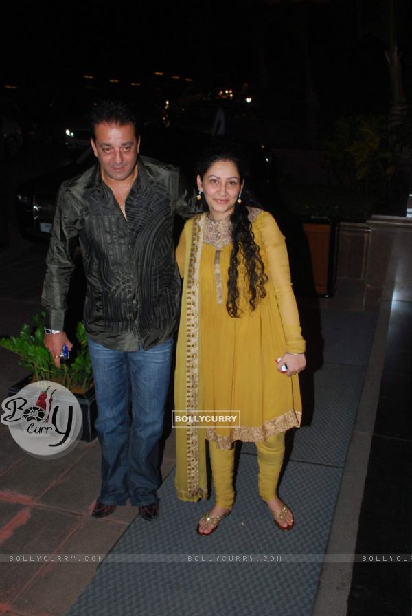 Sanjay Dutt and his wife Manyata Dutt at Baba Dewan's birthday bash, Taj Land's End