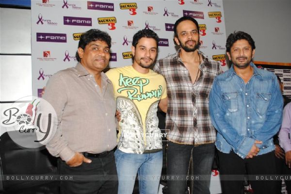 Golmaal 3 cast celebrate success of their film with underprivileged kids on Childrens Day at FAME Cinemas in Andheri, Mumbai