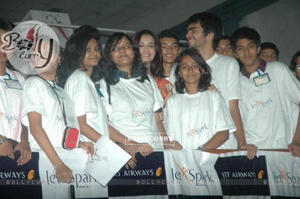 Dia Mirza at the launch of Jet Spark in Goregaon