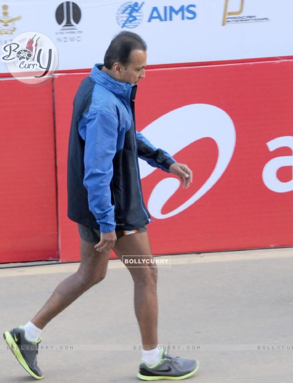ADAG Chairman Anil Ambani during the Delhi Half Marathon, in New Delhi