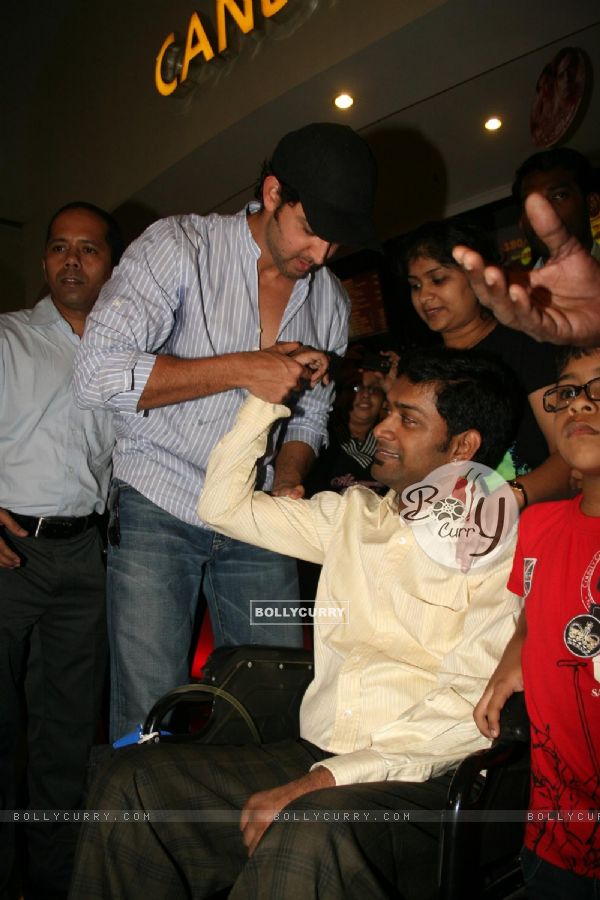 Hrithik Roshan at special show of Guzaarish for special kids and paraplegic patients at PVR Cinemas in Juhu, Mumbai (108992)