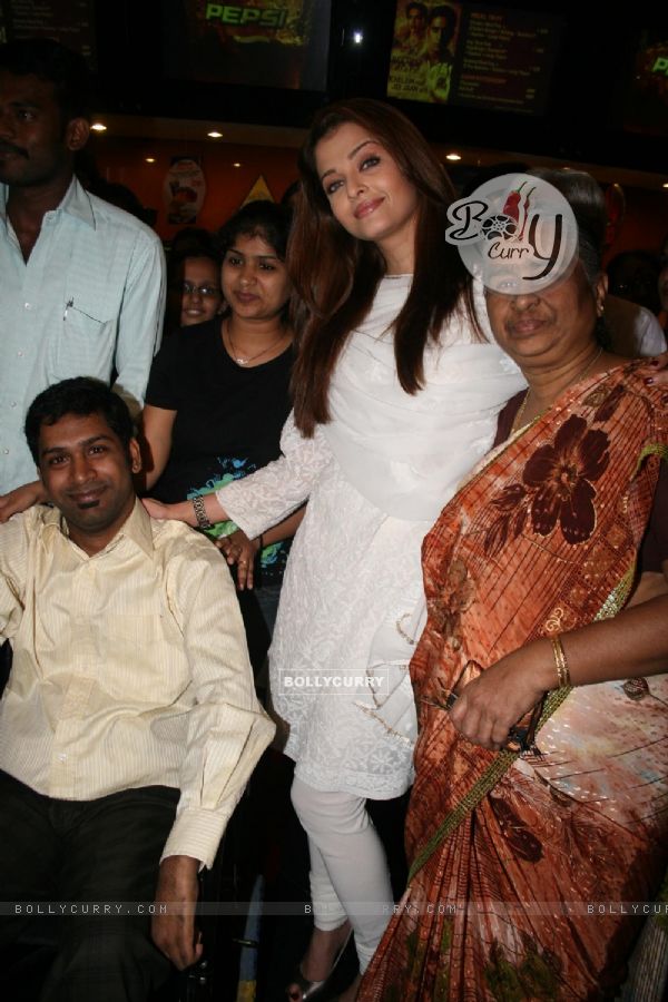 Aishwarya Rai at special show of Guzaarish for special kids and paraplegic patients at PVR Cinemas i