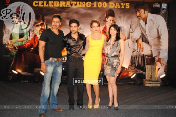 Emraan, Ajay, Kangana and Prachi at Once Upon a Time film success bash at JW Marriott in Juhu, Mumba