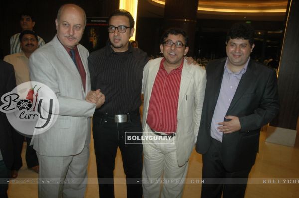 Anupam Kher and Gulshan Grover at launch of Kuch Log film based on 26/11, Novotel