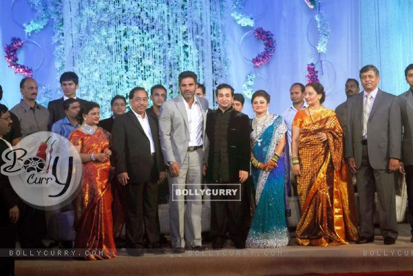 Sunil Shetty at Nitish Rane's wedding reception at Mahalaxmi Race Course