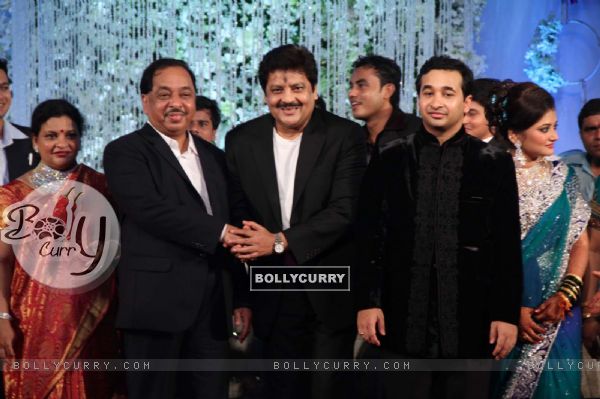 Udit Narayan at Nitish Rane's wedding reception at Mahalaxmi Race Course