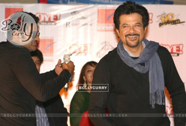 Anil Kapoor and Sunil Shetty at Ambience Mall, in New Delhi to promote thier film