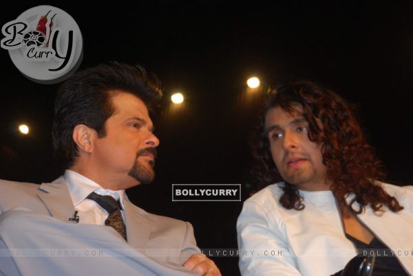 Anil Kapoor and Sonu Nigam at Comedy Circus grand finale at Andheri Sports Complex. .