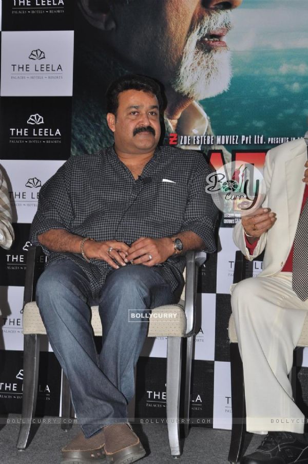 Mohanlal at the press meet of Kandahar hosted by the Leela Hotels