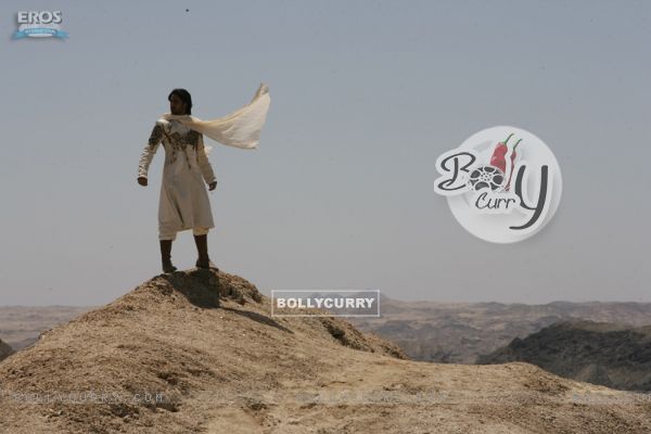 Abhishek Bachchan standing on top of the hill (11274)