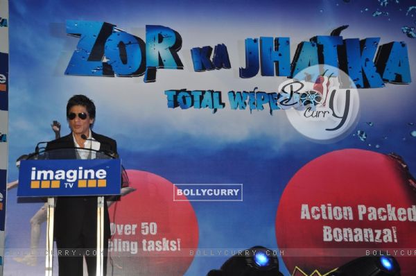 Shahrukh Khan launch Imagine Indian televisions new mega show "Zor Ka Jhatka" at Grand Hyatt Hotel