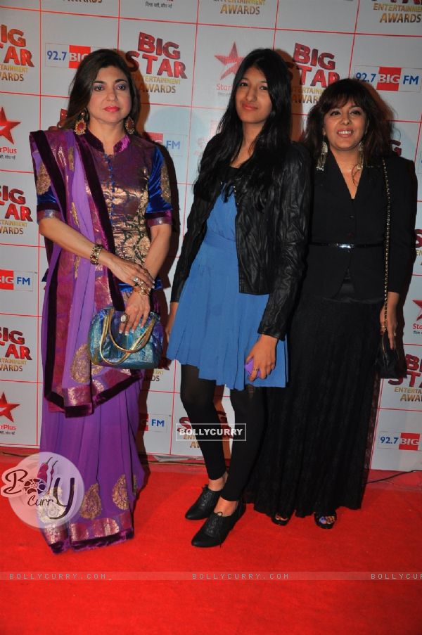 Alka Yagnik at the Big Star Entertainment Awards held at Bhavans College Grounds in Andheri, Mumbai