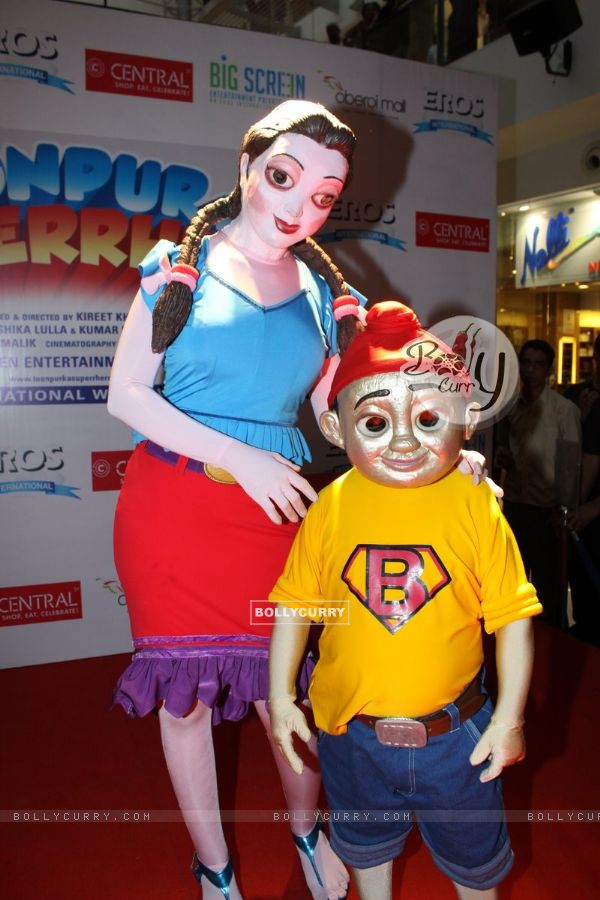 Promotion of movie  "Toonpur Ka Super Hero" at oberoi mall, Mumbai (113586)